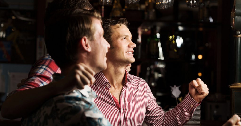 men at bar
